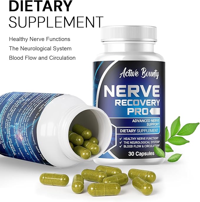 Nerve Recovery Pro – Nerve Support Supplement with Alpha Lipoic Acid, Turmeric & Acetyl-L-Carnitine – Supports Healthy Nerve Function, Circulation & Blood Flow – 30 Capsules - 1 Pack