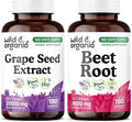Wild & Organic Grape Seed Extract 180 Capsules & Beet Root 180 Capsules