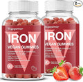 Iron Gummies Supplements for Women & Kids - Multivitamin with Iron Gummy for Blood Oxygen, Great Tasting Gummies with Vitamin C for Max Absorption, Vegan Chewable(180 Count, Strawberry)