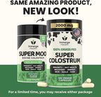Immerge Health Super Colostrum Capsules - 120 Count High IgG Bovine Supplement for Gut Health, Hair Growth, Bloating & Immunity - 100% Grass Fed First Milking, Tasteless & Travel Friendly, USA Made
