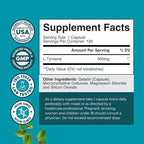 Bundle of Nootropic Memory Supplement and Potent L Tyrosine 500mg Capsules - Memory Pills for Brain Boost and Natural Energy Booster - Amino Acid Nutritional Supplement for Brain Health