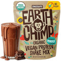 EarthChimp Organic Vegan Protein Powder - with Probiotics - Non GMO, Dairy Free, Non Whey, Plant Based Protein Powder for Women and Men, Gluten Free - 52 Servings 64 Oz (Chocolate) No Scoop