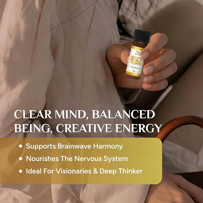 Quantum Gold 24K Ormus Gold Concentrate | Pure Ormus Colloidal Monoatomic Gold Powder Supplement | Decalcify Pineal Gland | Enhance Brain Wave Activity & Higher Energy Alignment 1g.