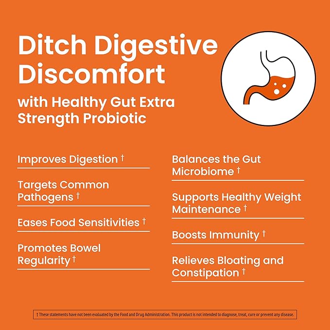 Ombre Healthy Gut Probiotics for Digestive Health 100 Billion CFU - Prebiotics and Probiotics for Women & Men with Lactobacillus Acidophilus & Digestive Enzymes, Gut Health Support, Vegan, 30 Servings