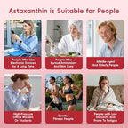 Astaxanthin 12mg with MCT Oil – 120 Softgels, Premium Astaxanthin Organic Supplements, for Kidneys, Eyes & Skin, Natural Microalgae Source, Triple Strength, Non-GMO & Gluten Free (Pack of 1)