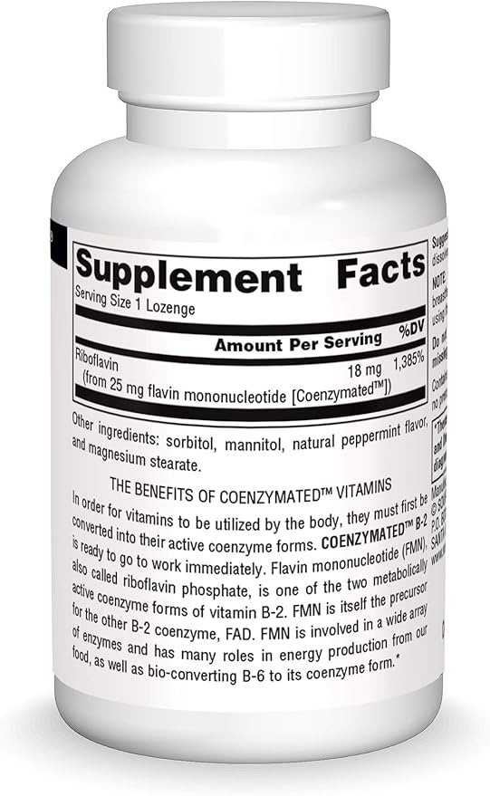 Source Naturals Coenzymated B-2 Lozenges 25mg, 60 Count