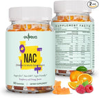 2Pcs NAC Supplement 1000mg for Adults & 500mg for Kids, Nac Supplement N-Acetyl Cysteine Gummies, Antioxidant Support, Vegan, Non-GMO, Sugar-Free – 120 Gummies