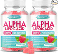 2 Pack Alpha Lipoic Acid Gummies 600mg - ALA Supplement for Antioxidant Support, Vegan, Sugar-Free, Raspberry Flavor, 120 Count