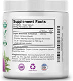 USDA Organic Milk Thistle 30:1 Extract Capsules, 280 Vegan Capsules, Rich in Silymarin Flavonoids, Liver Cleanse and Liver Detox Support, Standardized 30X Extract, Made in the USA