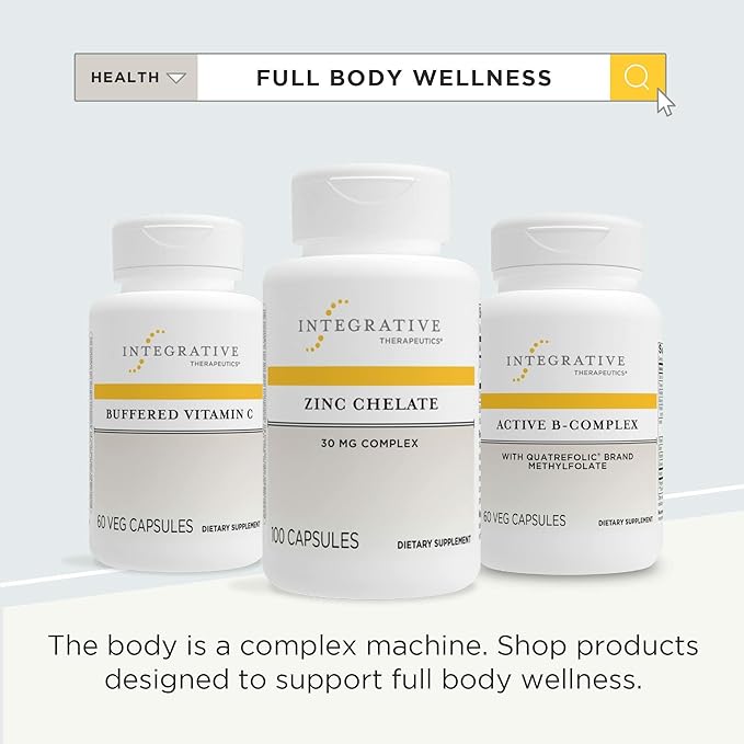 Integrative Therapeutics Zinc Chelate - Antioxidant Support & Healthy Immune Function* - Mineral Supplement for Men & Women - Dairy-Free & Gluten-Free - 100 Capsules (100 Servings)