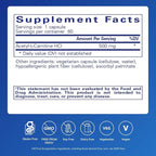 Pure Encapsulations Acetyl-L-Carnitine 500 mg - Memory & Brain Supplement - Brain Support & Focus* - Gluten Free & Non-GMO - 60 Capsules