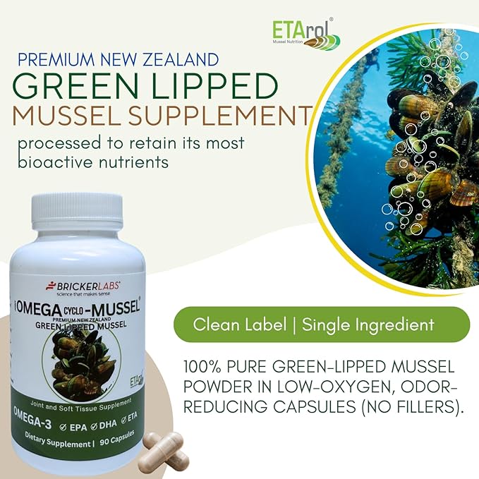 Bricker Labs Joint Comfort and Sugar Balance | Omega Cyclo Mussel for Joint Health + Big-V Triple Strength Vanadyl for Blood Sugar Support