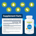 Core Med Science Liposomal Curcumin Capsules, 500mg - Pure Turmeric Extract Supplement - High Absorption Joint & Heart Health Support for Adults - Promotes Cognitive & Brain Health, Non-GMO (60 Count)