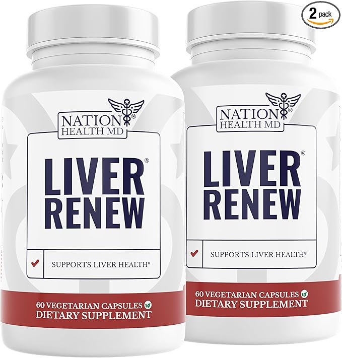Liver Renew - Liver Cleanse Detox & Repair - Liver Support Supplement with Artichoke Extract, Milk Thistle, Dandelion and Turmeric - 120 Capsules