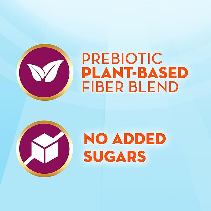 Metamucil Fiber Supplement,Unflavored Clear Mixing Powder,No Grit,No Sugar Added,Plant Based Prebiotic Fiber Supplement Blend for Daily Digestive Health,75 teaspoons,(Pack of 2)