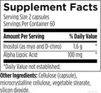 Designs for Health Inositol + ALA Capsules - Sensitol Myo-inositol (MI) + D-Chiro Inositol (DCI) with Alpha Lipoic Acid - Vegan, Non-GMO Supplement (120 Capsules)