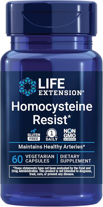 Life Extension Homocysteine Resist Vegetarian Capsules, 60 Count