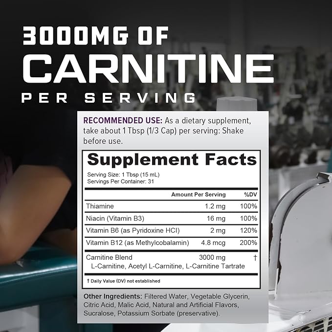 Cutler Nutrition Liquid L-Carnitine Fat Burner Supplement with Acetyl L-Carnitine & L-Carnitine Tartrate - Fat Burner Formula for Optimal Absorption, Energy & Muscle Support | Watermelon Flavor