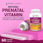 Dr. Berg Natural Prenatal Vitamins for Women (Pregnant & Nursing) - Prenatal Vitamins with Folate, Vitamins, Minerals, Omegas, &11 Powerful Superfoods - Womens Prenatal Multivitamin - 60 Capsules