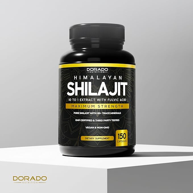 Shilajit Capsules with 85+ Trace Minerals (75 Day Supply, 1000mg Extract per Serving) Himalayan Shilajit for Men & Women with Fulvic Acid - Third Party Tested Supplement, Non GMO, Vegan & USA Made