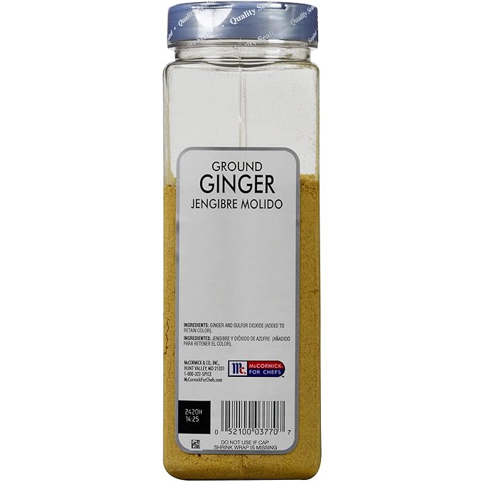 McCormick Culinary Ground Ginger, 12.5 oz - One 12.5 Ounce Container of Dried Ground Ginger Powder, Perfect on Meats, Seafood, Asian and Indian Dishes, Fruits, Vegetables and Desserts
