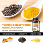 Turmeric Curcumin Supplement with Black Pepper & Bioactive Botanicals, Turmeric,Ginger,Berberine,Ceylon Cinnamon, – Premium Supplement for Daily Wellness Support 60 Capsules 3 Pack