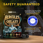Holistic Hercules Himalayan Gold Shilajit Gummies with Ashwagandha Black Maca Tongkat Ali Panax Ginseng Mucuna | 100% Natural Organic | Vegan Non-GMO Sugar-Free (30)