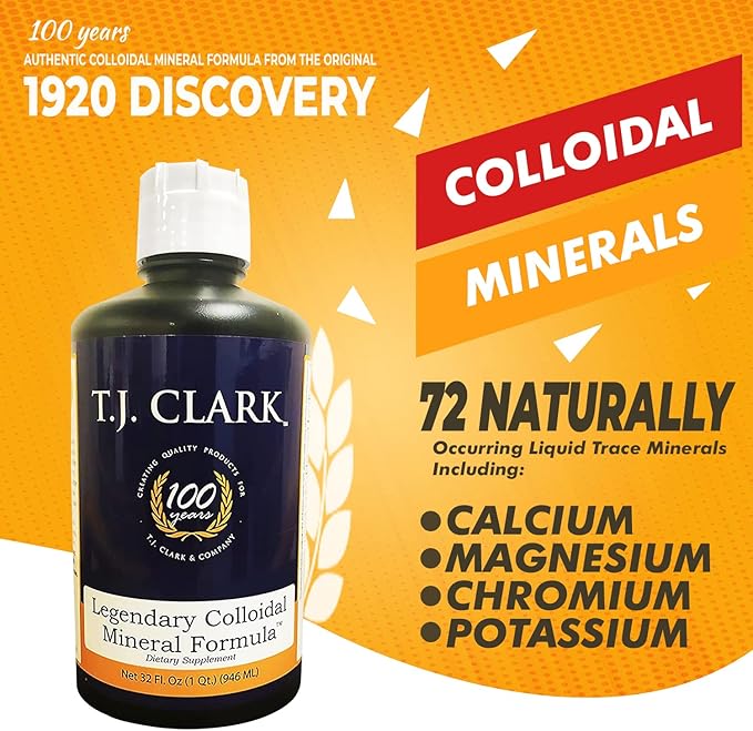 T.J. Clark Legendary Colloidal Mineral Formula 32 fl. oz. (2 Pack) by T. J. Clark