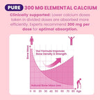 Calcium Supplements for Women - 4-in-1 Calcium 1200 mg with Vitamin D3 K2, B12 - High Absorption Calcium Citrate & Carbonate for Bone Density & Strength, Non-GMO, 120 Vegan Capsules