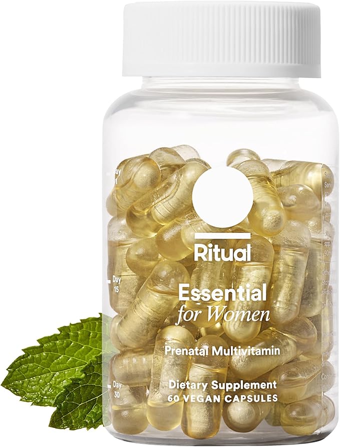 Ritual Prenatal Multivitamin for Women - Key Essential Vitamins and Minerals to Support Mom and Baby During Pregnancy* - Folate, Choline, Omega-3 DHA, Iron - Vegan - Mint - 60 Capsules - 30 Servings