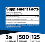 Nutricost Micronized Creatine Monohydrate 3,000mg 500 Capsules, 125 Servings, 750mg of Creatine Monohydrate Per Capsule (Pack of 2)