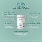 True Grace One Daily Probiotic - 30 Vegetarian Capsules - 90 Billion CFU - Gut, Digestive & Immune Health Support Blend with Prebiotic Fiber - Gluten & Soy Free