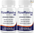(2 Pack) Flow Revive Capsules, FlowRevive Pills Advanced Premium Prostate Supplement Health Support Formula Vitamins for Men Urinary Function, Comfort, Flow & Balance All Natural Ingredients (120 ct)
