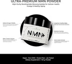 Ultra-Premium NMN Powder – 500mg per Serving – NAD⁺ Support, Cellular Energy & Healthy Aging – Vegan, Non-GMO, Lab Tested – 100g (200 Servings) + Stainless Steel Dosing Spoon