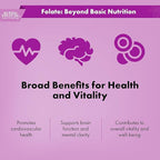 Buried Treasure Folate Drops - Methylated B-9 (Calcium L-5 Methyltetrahydrofolate), Supports Energy Production, Heart Health, and Pregnancy, 5-MTHF Supplement Vegan Safe, 120 Servings