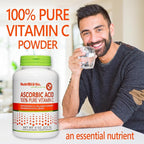 NutriBiotic Ascorbic Acid Vitamin C Powder, 8 Oz | Pharmaceutical Grade L-Ascorbic Acid, 2000 Mg Per Serving | Essential Immune & Antioxidant Collagen Support Supplement | Vegan, Gluten & GMO Free
