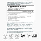 Nature's Lab Extra Strength Ashwagandha KSM 66 Extract - 5% Withanolides, Pure Organic Ashwagandha Root Powder - Supports Stress Relief, Focus and Strength Support* - 120 Ct (60 Day Supply)