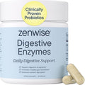 Zenwise Health Digestive Enzymes with Bromelain & Papaya - Multi Enzymes Digestion Supplement with Probiotics & Prebiotics for Gut Health, Gas & Bloating Relief - Men & Women - 45 Vegetarian Capsules