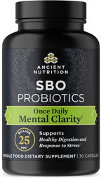 Ancient Nutrition Probiotics for Mental Clarity, Once Daily Probiotics 30Ct, Helps Promote Mental Clarity and Concentration, Supports Healthy Energy and More Restful Sleep, 25 Billion CFUs*