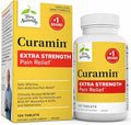 Terry Naturally Curamin Extra Strength - 120 Vegan Tablets - Non-Addictive Pain Relief Supplement with Curcumin from Turmeric, Boswellia & DLPA - Non-GMO, Gluten-Free - 40 Servings
