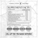 Formulation Factory Heart of Steel Nitric Oxide Supplement - L Citrulline & L Arginine Blood Pressure Supplements - Natural Pre-Workout: Energy Management - 120 Capsules, 1 Month Supply