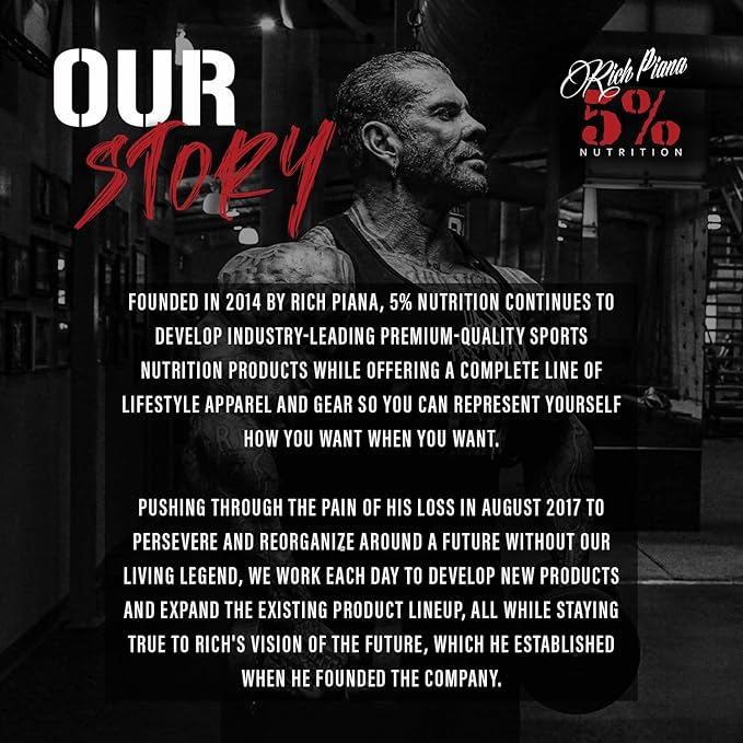 5% Nutrition Rich Piana Knocked Out Natural Sleep Aid Powder | Post-Workout Recovery & Deep Sleep Supplement | GABA, Melatonin, Chamomile, Tyrosine, 5-HTP, & More | 30 Servings (Honey Lemon Tea)