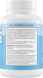 Maximum Milk Thistle Supplement for Liver Support – 720mg Silybin Phytosome (10X Absorption) – Liver Cleanse Detox & Repair, Enzyme Health – Vegan, Non-GMO, Gluten Free – 90 Capsules (30-Day Supply)