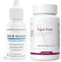 Biotics Research Bio K Mulsion™ & Equi-Fem™ – Liquid Vitamin K1 for Bone, Heart & Blood Clotting Support + Women’s Multivitamin for Hormonal Balance, PMS Relief & Digestive Health - 1fl oz + 126 tabs