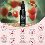 B12 1,000 mcg, 2oz 120 Servings, Raspberry Flavor, Methylcobalamin Sublingual Drops