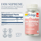 SOLARAY DIM Supreme - DIM Supplement 100mg - Diindolylmethane DIM Complex with Broccoli Seed Extract and Bioflavonoids - Women's Health and Balance Support - 60-Day Guarantee - 90 Servings, 90 VegCaps
