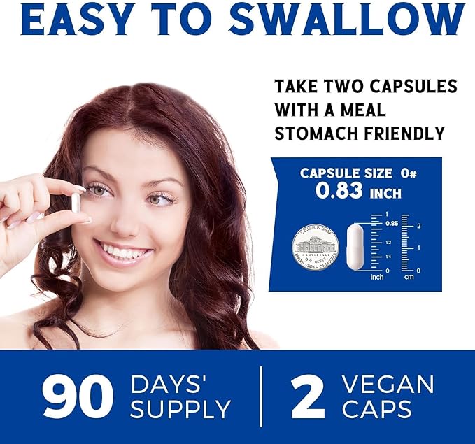 Vitalibre 10 in 1 Magnesium Complex, 420mg Elemental Magnesium | Ultra Strength, Max Absorption | Chelated Magnesium Supplement for Nerves, Bone & Heart Health | Non-GMO, 180 Vegan Capsules