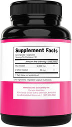 Myo-Inositol & D-Chiro Inositol Supplement For Women (120 Capsules, 2050mg Per Serving Ideal 40:1 Ratio Myo Inositol) Hormone Balance for Women - Third Party Tested, Vegan Safe & USA Made - 120 Count