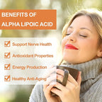 Alpha-Lipoic-Acid 600mg Capsules, ALA-Supplement for Nerve Health, Antioxidant Support & Cellular Energy, 60 Count, Non-GMO, Gluten Free