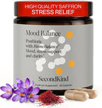SecondKind Anxiety & Stress Relief Supplement – Saffron & Postbiotic Supplement for Emotional Support – 1000x More Active Ingredients Than Probiotics. Made with BiomeBalance™ in the USA, 60 Capsules